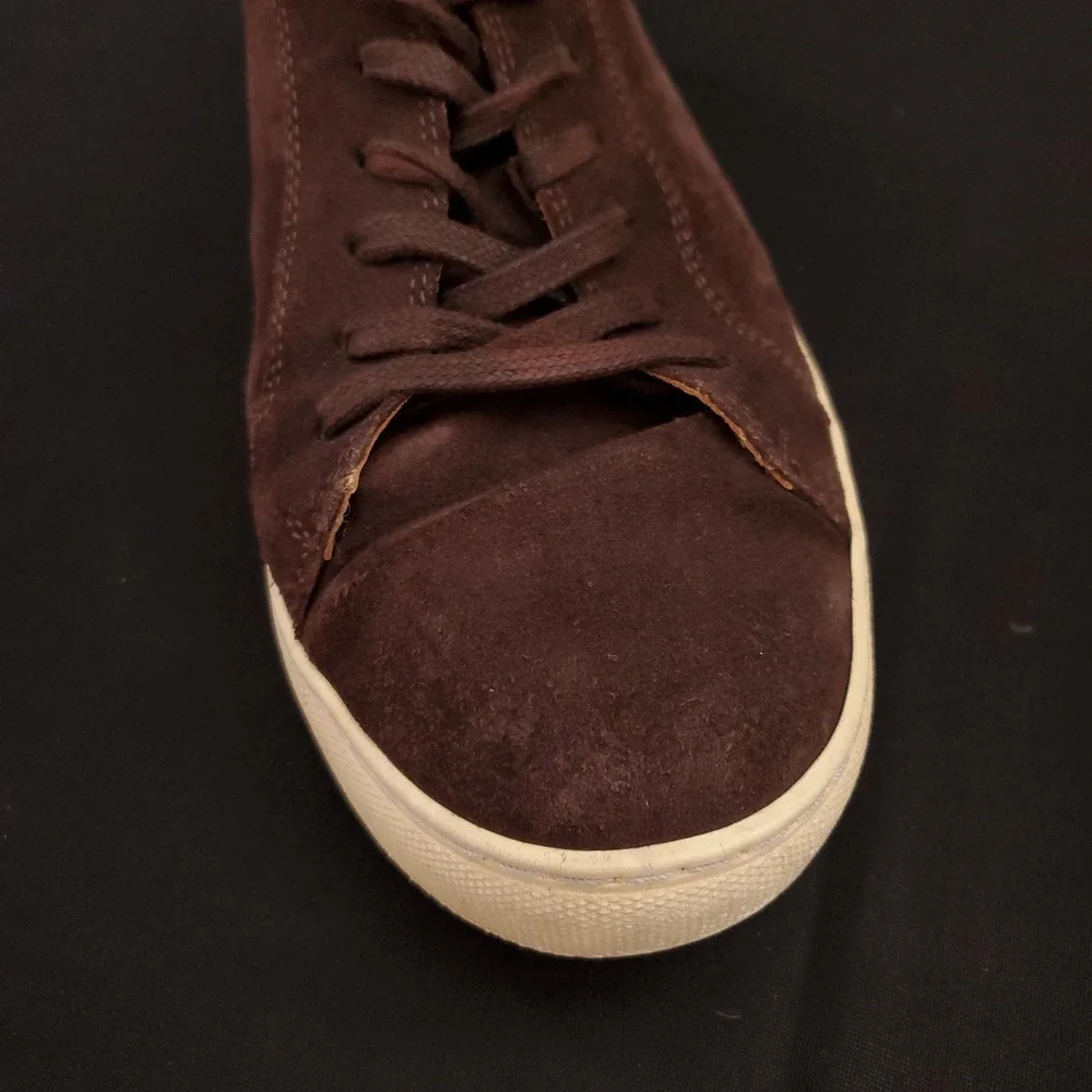Suitsupply Shoes Men's Low Top Leather Sneakers Brown Luxury Brand Casual SIze 8